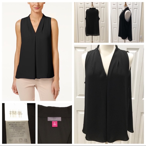 SOLD Vince Camuto Inverted Pleat High-Low Top - Picture 2 of 8